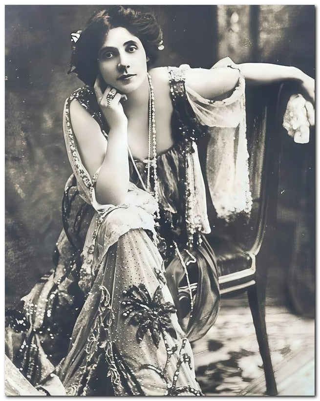 French Belle Epoque Fashion 1910 Sequin Dress 8x10 Photo Print 23052502509