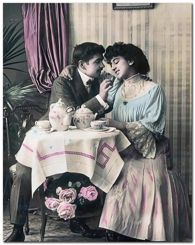 French Belle Epoque Fashion 1910 Tea Set 8x10 Photo Print 23052502550