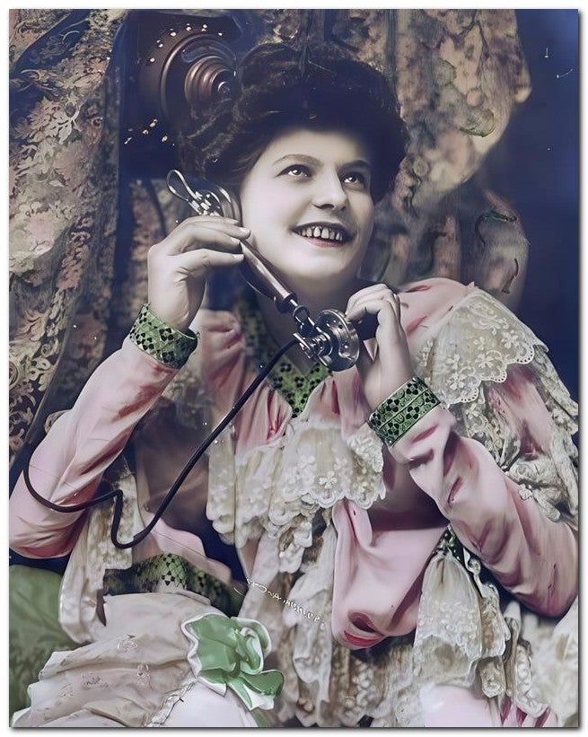 French Belle Epoque Fashion 1910 Telephone 8x10 Photo Print 23052502553