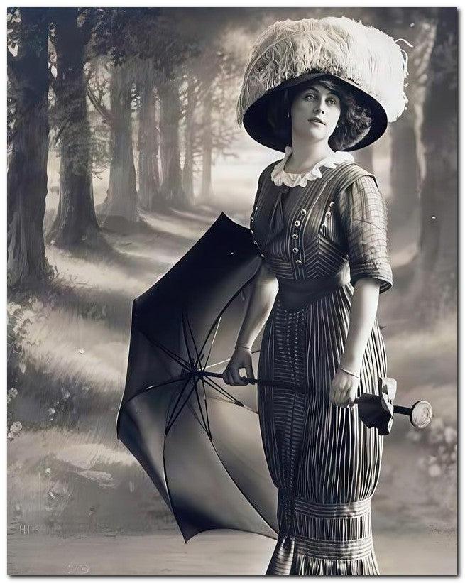 French Belle Epoque Fashion 1910 Umberella 8x10 Photo Print 23052502567