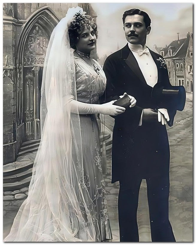 French Belle Epoque Fashion 1910 Vows 8x10 Photo Print 23052502576