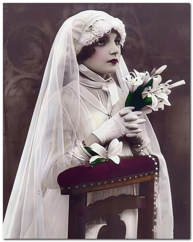 French Belle Epoque Fashion 1910 Wed Vows 8x10 Photo Print 23052502582