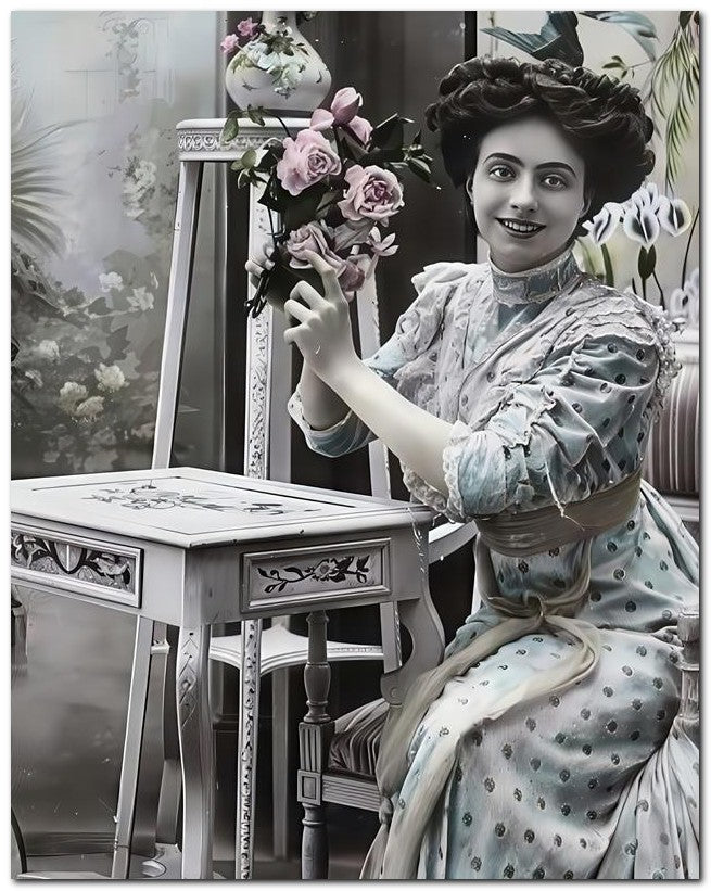 Belle Epoque Fashion 1910 White Furniture 8x10 Photo Print 23052502592