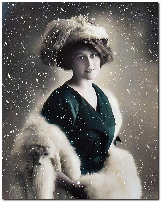 French Belle Epoque Fashion 1910 White Mink 8x10 Photo Print 23052502594