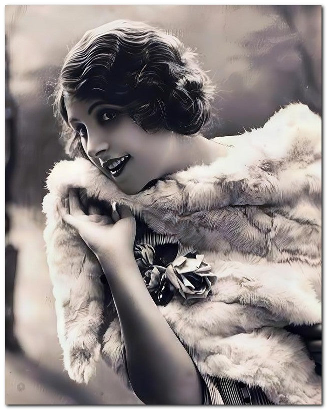French Belle Epoque Fashion 1910 White Wrap 8x10 Photo Print 23052502595