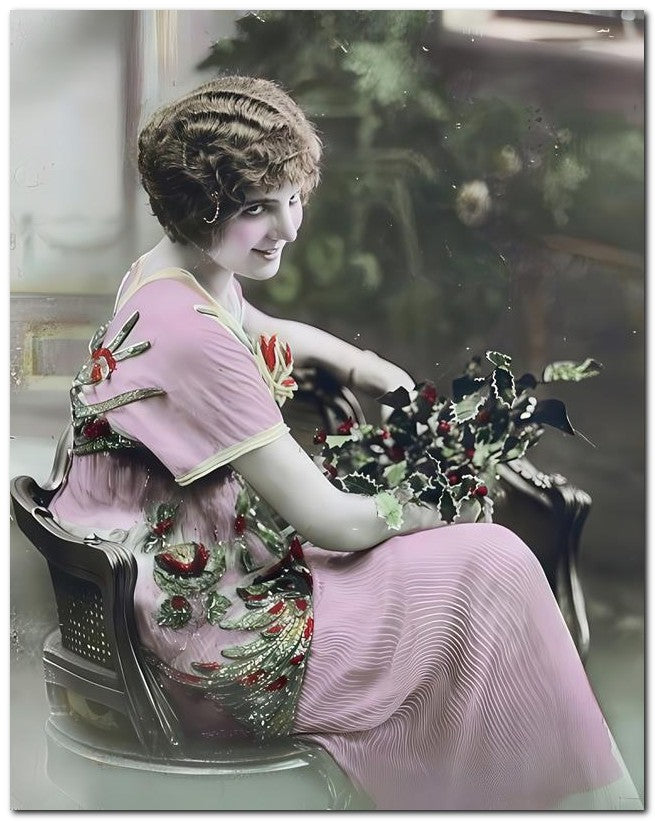 French Belle Epoque Fashion 1910's Seated 8x10 Photo Print 23052502616