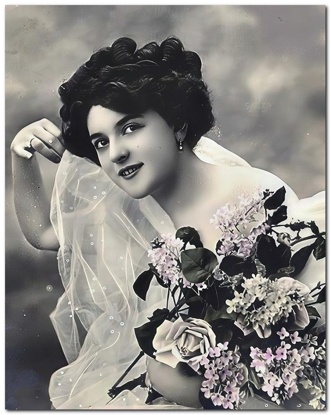 French Belle Epoque Fashion 1910's Sheer Scarf 8x10 Photo Print 23052502622