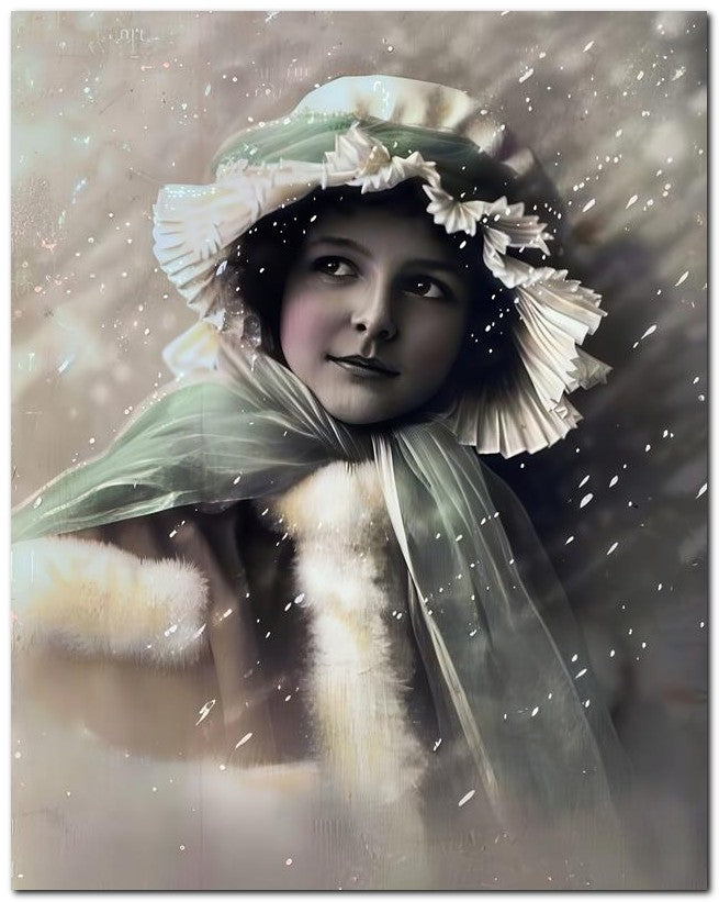French Belle Epoque Fashion 1910's Snow Bonnet 8x10 Photo Print 23052502636