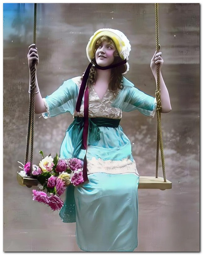 French Belle Epoque Fashion 1910's Swinging 8x10 Photo Print 23052502652