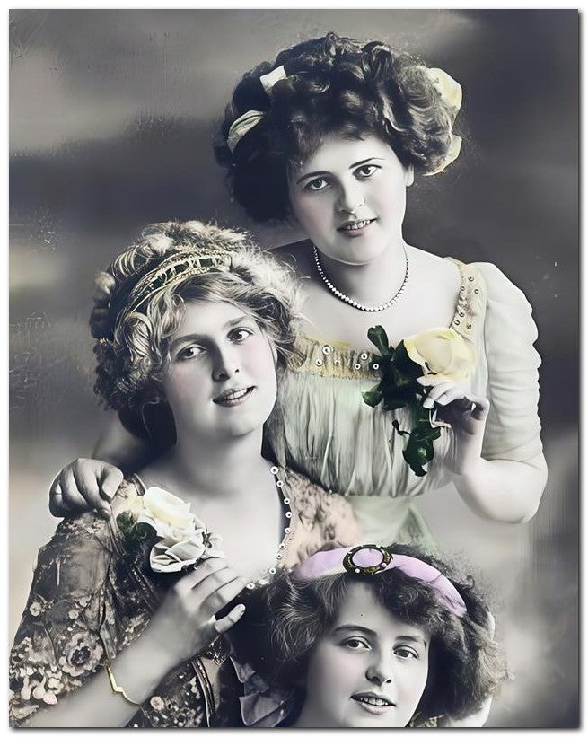 French Belle Epoque Fashion 1911 3 Beauties 8x10 Photo Print 23052502655
