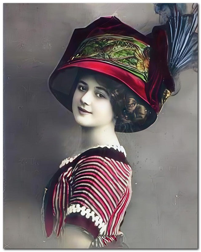 French Belle Epoque Fashion 1911 Fancy Hat 8x10 Photo Print 23052502670