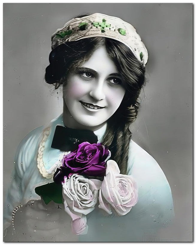 French Belle Epoque Fashion 1912 3 Roses 8x10 Photo Print 23052502710