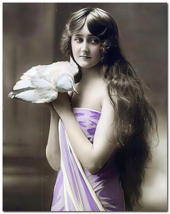 French Belle Epoque Fashion 1912 Bird Hand 8x10 Photo Print 23052502718