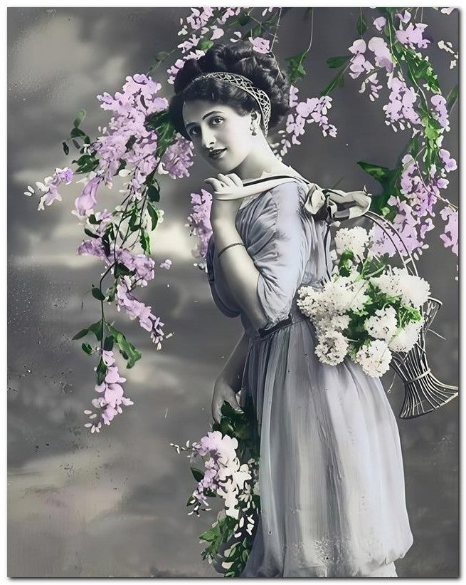 French Belle Epoque Fashion 1912 Purple Vine 8x10 Photo Print 23052502748