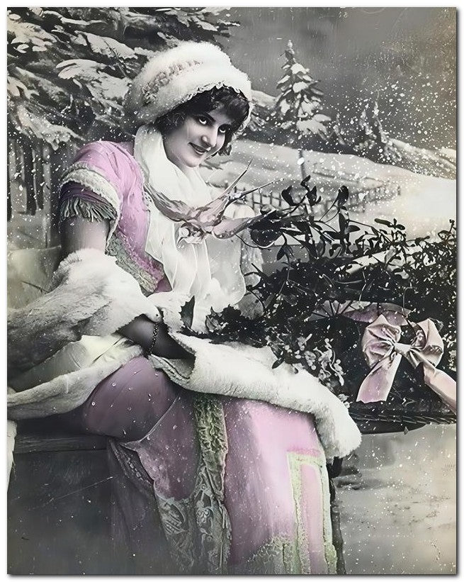 French Belle Epoque Fashion 1913 Winter Cutie 8x10 Photo Print 23052502794
