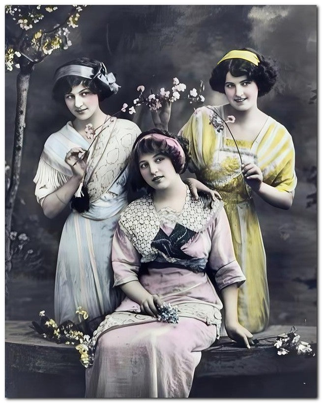 French Belle Epoque Fashion 1914 3 Beauties 8x10 Photo Print 23052502795