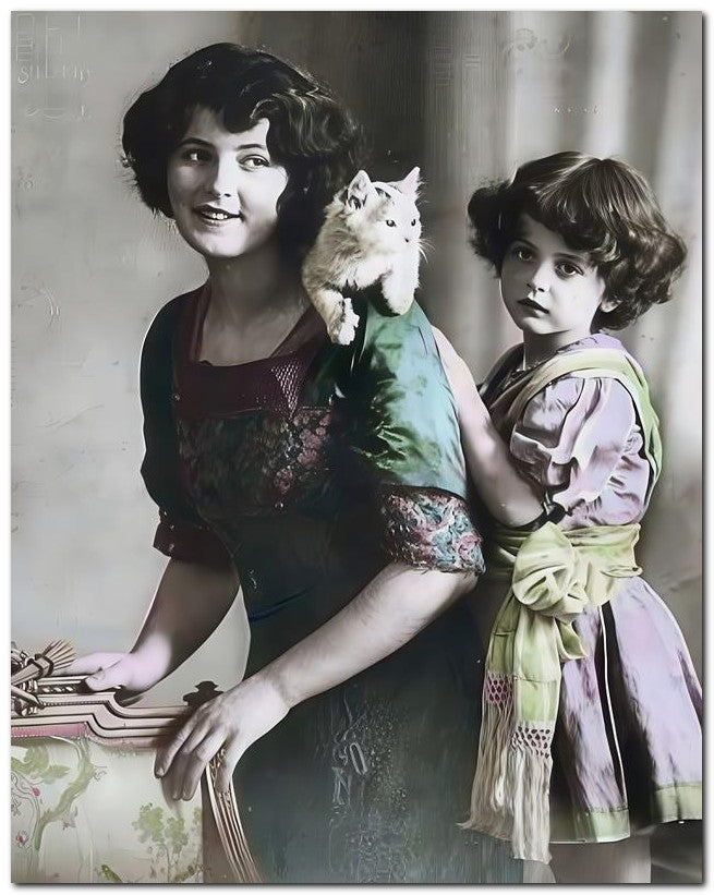 French Belle Epoque Fashion 1914 Cats Houlder 8x10 Photo Print 23052502796