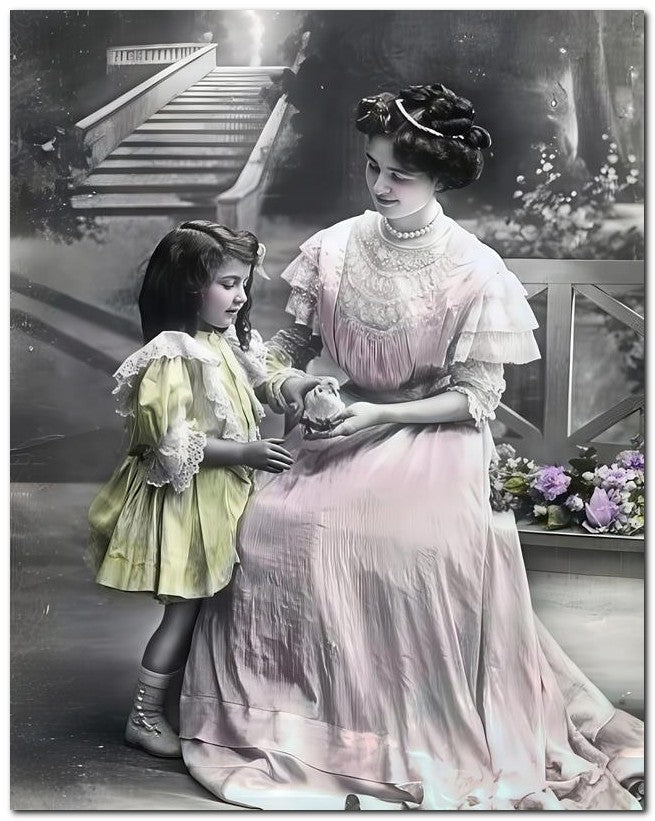 Belle Epoque Fashion 1914 Dove Child Lady 8x10 Photo Print 23052502801