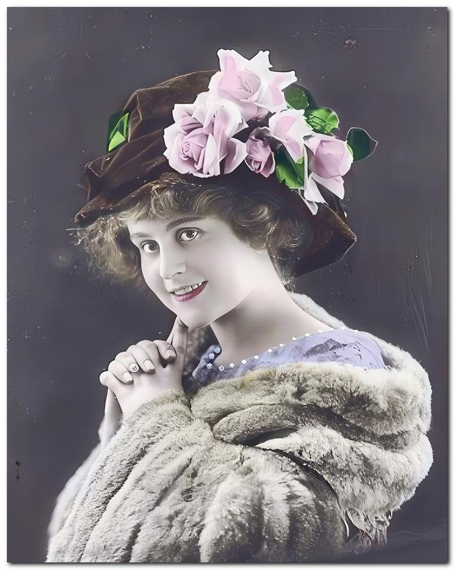 French Belle Epoque Fashion 1914 Fur Beauty 8x10 Photo Print 23052502802