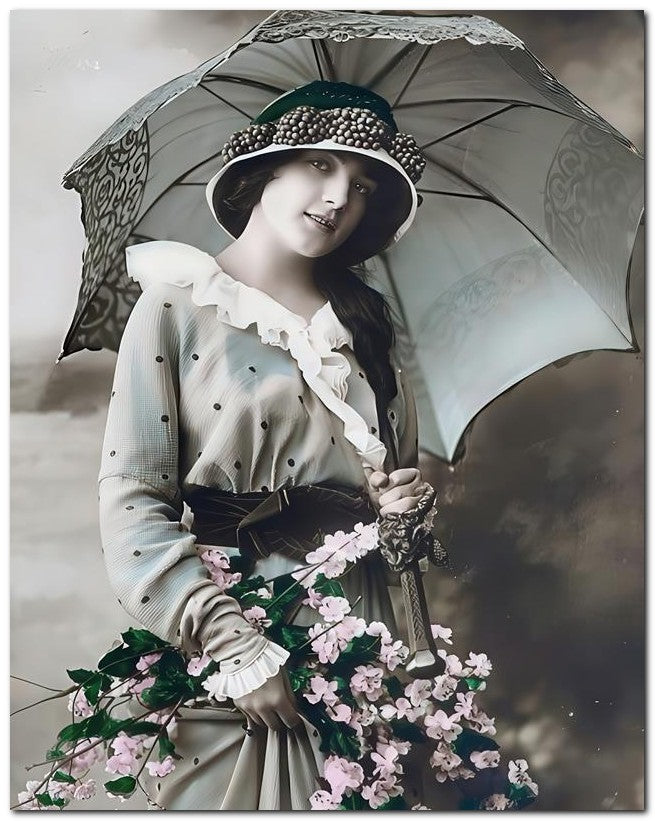 French Belle Epoque Fashion 1914 Lace Parasol 8x10 Photo Print 23052502805