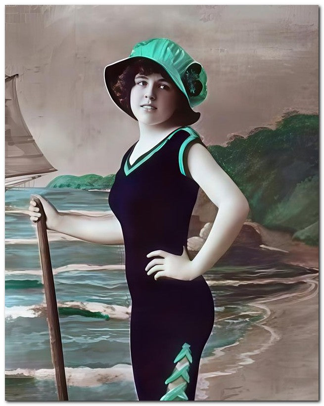 French Belle Epoque Fashion 1914 Oar Swim 8x10 Photo Print 23052502811