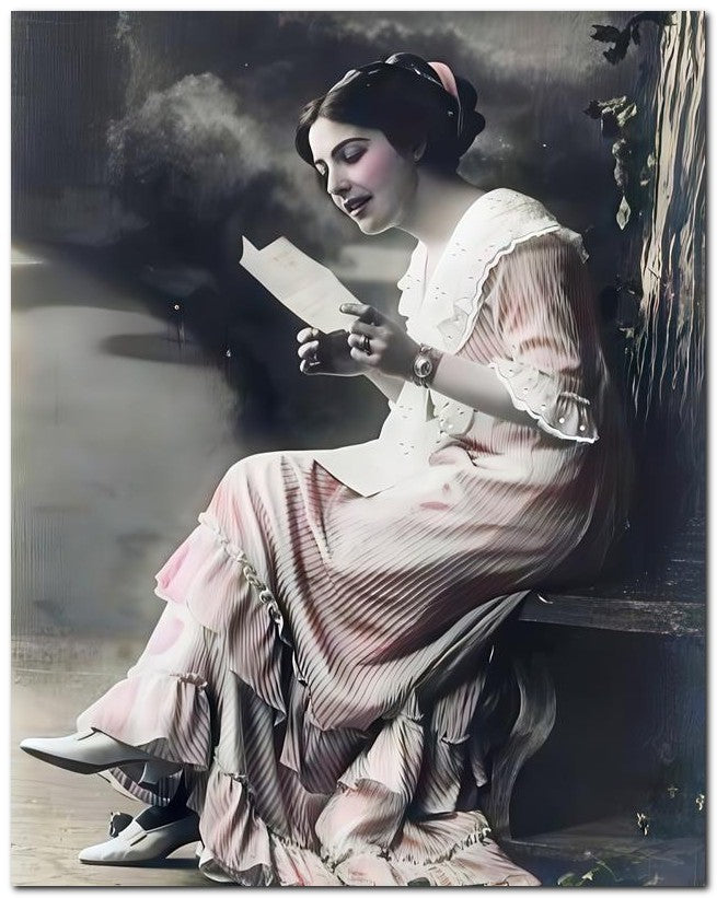 Belle Epoque Fashion 1914 Read Love Letter 8x10 Photo Print 23052502822