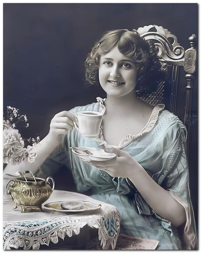 French Belle Epoque Fashion 1914 Tea Time 8x10 Photo Print 23052502828