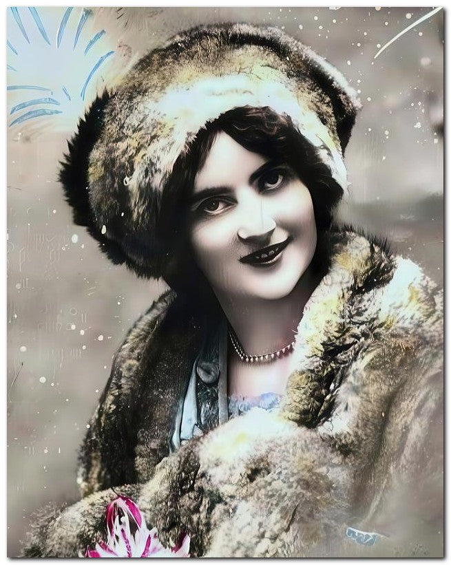 French Belle Epoque Fashion 1915 Muff Fur 8x10 Photo Print 23052502845
