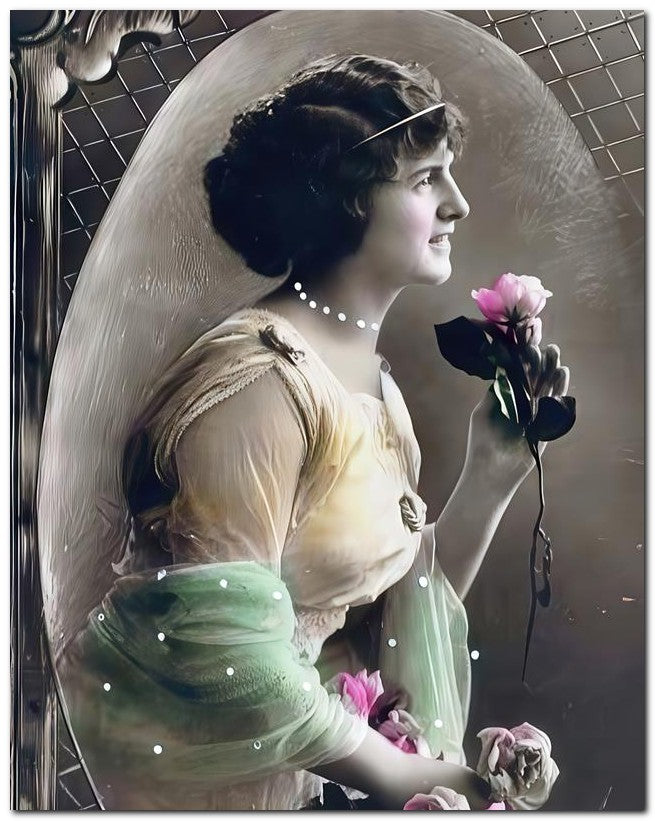 French Belle Epoque Fashion 1916 Smell Rose 8x10 Photo Print 23052502863