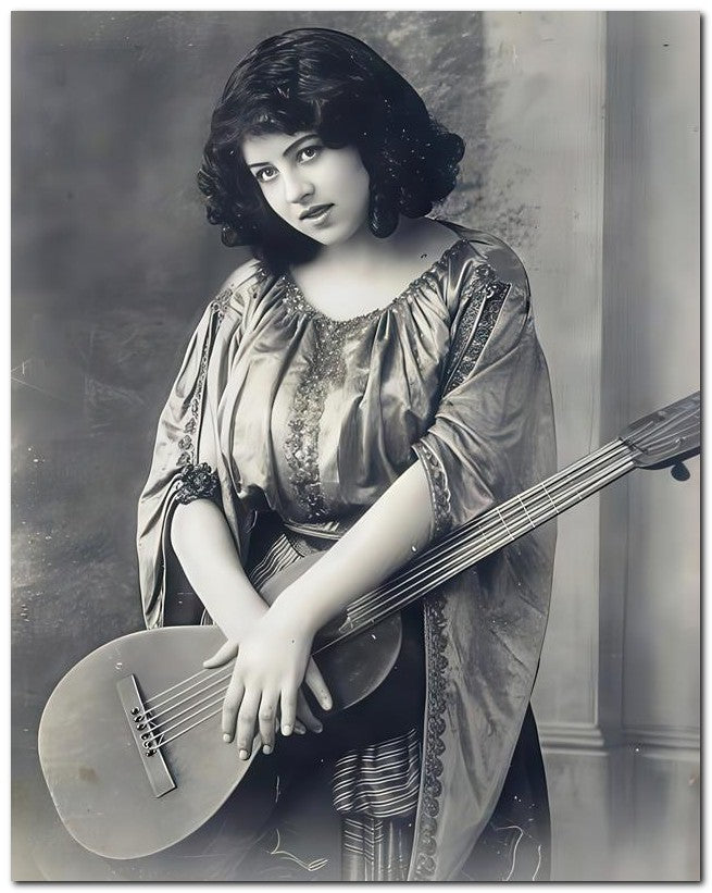 French Belle Epoque Fashion 1917 Guitar 8x10 Photo Print 23052502874