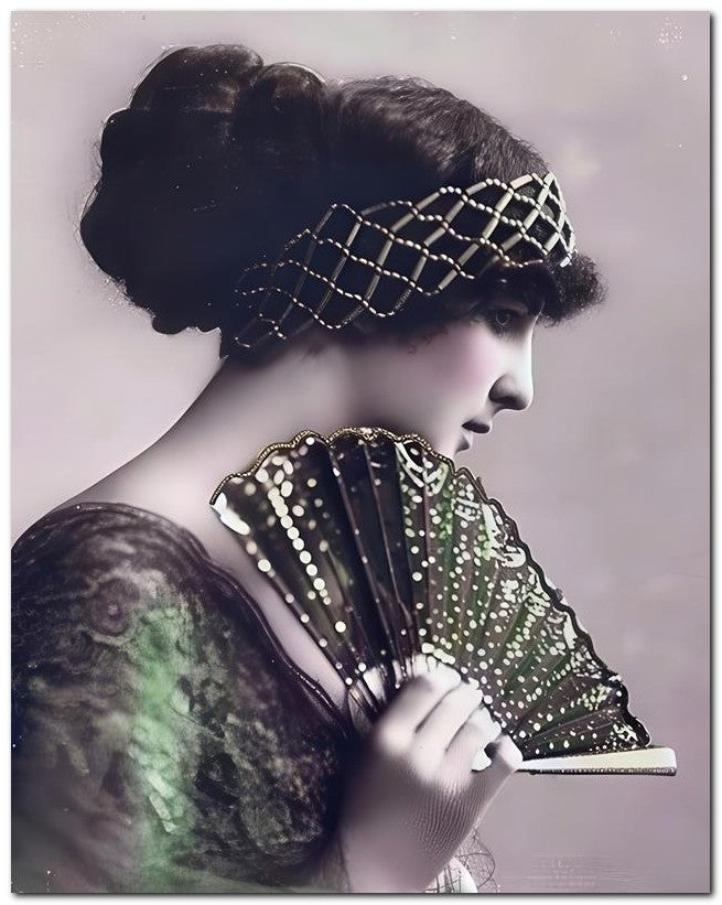 French Belle Epoque Fashion 1918 Fan Ornament 8x10 Photo Print 23052502884