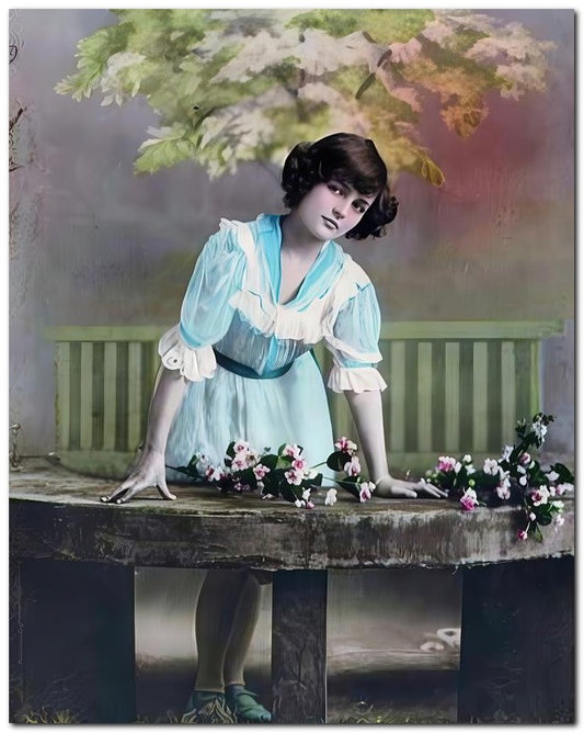 French Belle Epoque Fashion 1918 Leaning Rail 8x10 Photo Print 23052502892