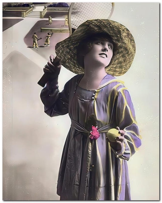 French Belle Epoque Fashion 1918 Tennis Lady 8x10 Photo Print 23052502895