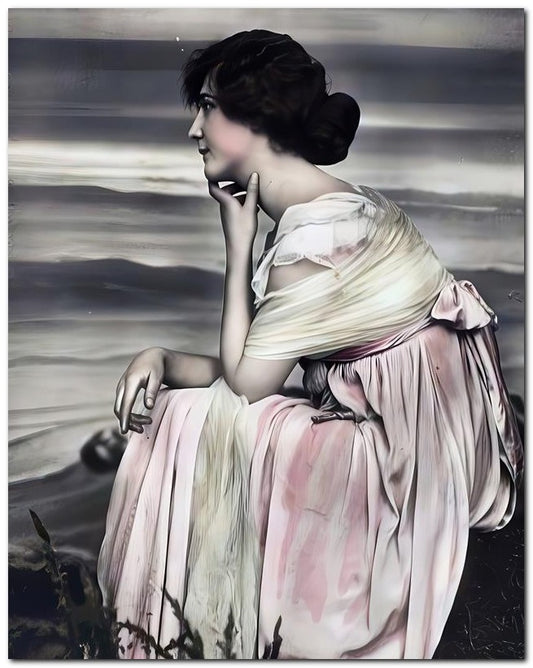 Belle Epoque Fashion 1926 Thinking Profile 8x10 Photo Print 23052502906