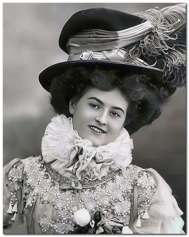 French Belle Epoque Fashion Clown Collar 8x10 Photo Print 23052502916