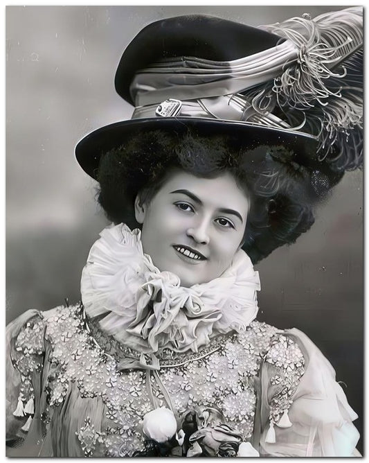 French Belle Epoque Fashion Clown Collar 8x10 Photo Print 23052502916