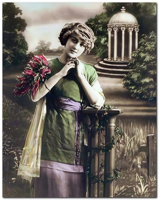 French Belle Epoque Fashion Lady Chapel 8x10 Photo Print 23052502935