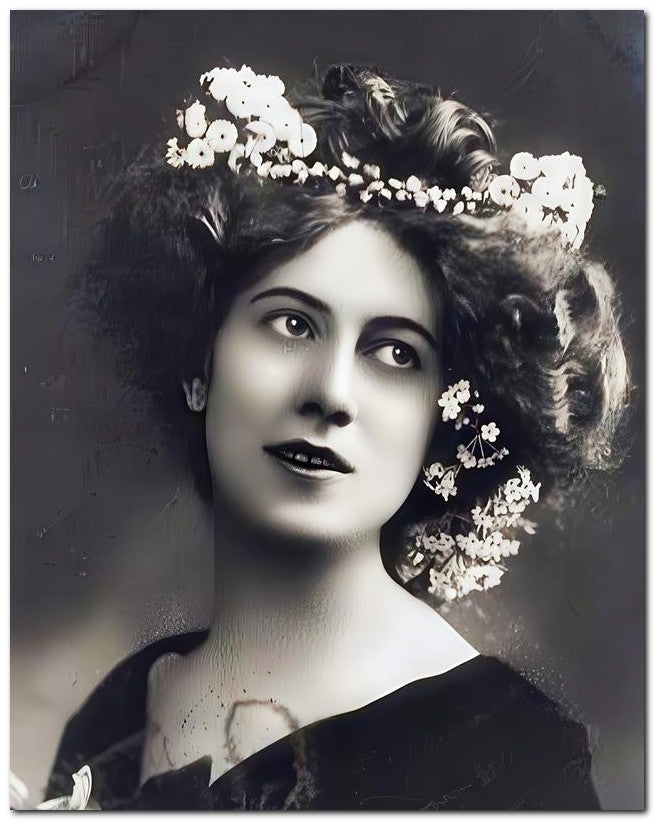 French Belle Epoque Fashion Lady Flowers Galore 8x10 Photo Print 23052502936