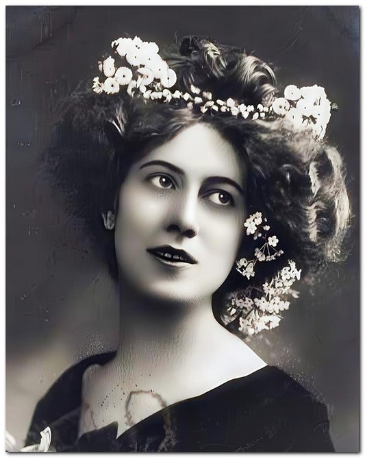 French Belle Epoque Fashion Lady Flowers Galore 8x10 Photo Print 23052502936