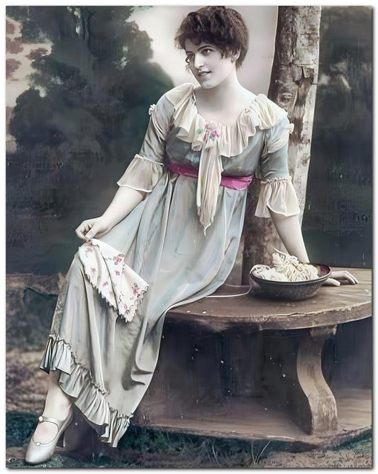 French Belle Epoque Fashion Lady Pinic 8x10 Photo Print 23052502940