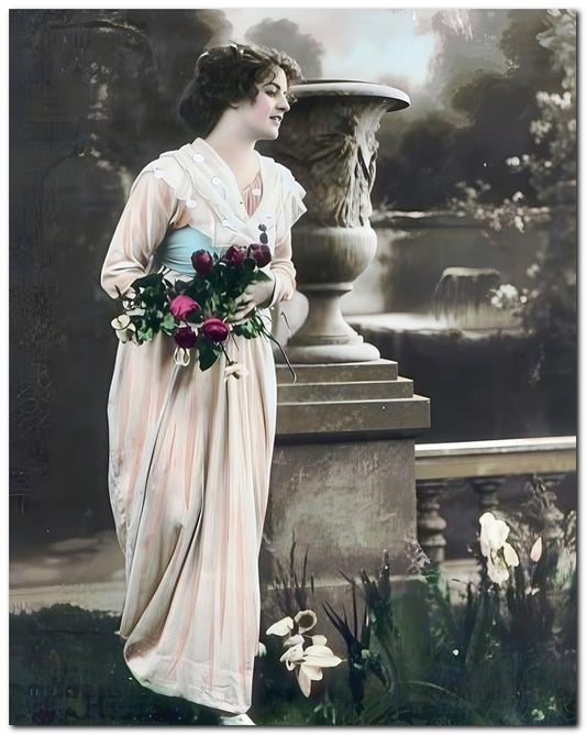 French Belle Epoque Fashion Lady Urn 8x10 Photo Print 23052502943