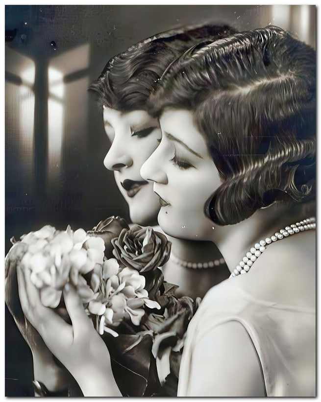 French Belle Epoque Fashion Mirror Lady 8x10 Photo Print 23052502945