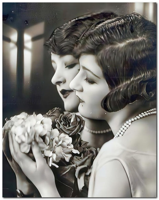 French Belle Epoque Fashion Mirror Lady 8x10 Photo Print 23052502945