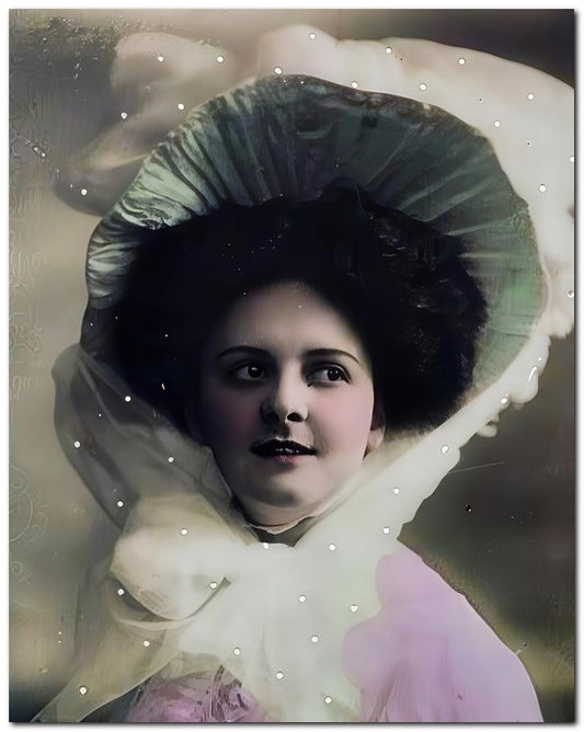 French Belle Epoque Fashion Spotted Bonnet 8x10 Photo Print 23052502950