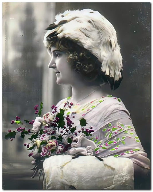 French Belle Epoque Fashion Tint Fur Hat 8x10 Photo Print 23052502956